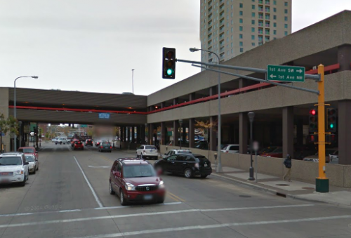 Rochester, MN map: Surface Parking Lots - Streets.mn