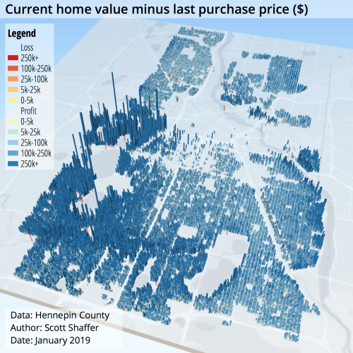 Map Monday Minneapolis Home Values Minus Purchase Price Streets.mn