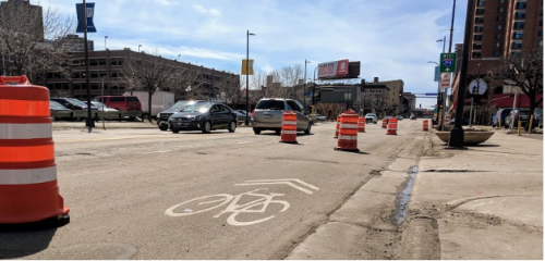Bike Lane Closure on Hennepin Ave